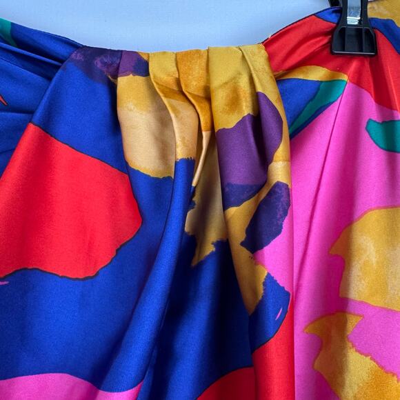 Gabrielle Union New York And Company Faux Wrap Skirt Size S‎ Geometric Print - Picture 3 of 5